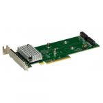 Hybridn&aacute; karta Supermicro M.2 NVMe/SATA SSD s podporou RAID 0,1, rozhranie x8 PCIe Gen4 | AOC-SLG4-2H8M2-O | 672042517855