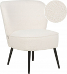 Beliani Fotel boucle biały VOSS | 423920 Bel | 4255664843418