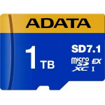 ADATA Premier Extreme microSDXC SD7.1 1 TB (blau/gelb, SD7.1 Express, UHS-I U3, Class 10, V30, Nintendo Switch 2 Ready) | UD1TEX3L1-C | 4711658153814
