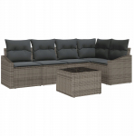 vidaXL 5-osaline aiam&ouml;&ouml;bli komplekt patjadega Black pol&uuml;rotang | 3355398 | 8721288356697