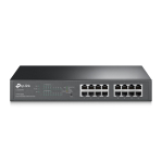 TP-Link TL-SG1016PE hallatav L2 Gigabit Ethernet (10/100/1000) toitev&otilde;rgul&uuml;liti (PoE) Black | TL-SG1016PE | 1210002616775