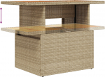 vidaXL 8-osaline aiam&ouml;&ouml;bli komplekt koos patjadega Beige pol&uuml;rotang akatsia | 3349300 | 8721158994141