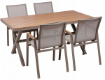 Aiatoolide komplekt 4 inimesele Beliani TIANO metall Hall | 523375 Bel | 4255664885197