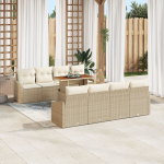 vidaXL 9-osaline aiam&ouml;&ouml;bli komplekt koos patjadega beež rattan akatsia | 3349812 | 8721158999269