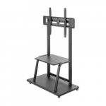 Manhattan TV & Monitor Mount, Trolley Stand, 1 screen, Screen Sizes: 37-100", Black, VESA 200x200 to 800x600mm, Max 150kg, Shelf and Base for Laptop or AV device, Height-adjustable to four levels: 862, 916, 970 and 1024mm, LFD, Lifetime Warranty | 46 ...