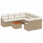 vidaXL 9-osaline aiam&ouml;&ouml;bli komplekt patjadega Beige pol&uuml;rotang Akaatsia | 3347687 | 8721158978011