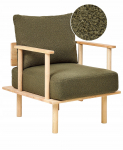 Beliani Fotel ASKER Boucle Ciemnozielony | 523450 Bel | 4255664885173