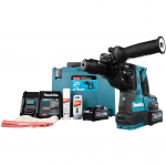 Makita Akku-Kombihammer HR004GM201 XGT, 40Volt (blau/Black, 2x Li-Ionen Akku 4Ah, MAKPAC) | HR004GM201 | 0088381893060