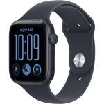 Pulkstenis Apple Watch SE 3 GPS + Cellular 44mm Midnight Aluminium Case with Navy Blue Sport Band - S/M | MJLQ4ET/A