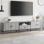 vidaXL Szafka pod TV, z szufladą, szary dąb sonoma, 200x25x44 cm | 838991 | 8721012340428
