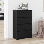 vidaXL Komoda, Black dąb, 60x35x98,5 cm | 861992 VidaXL | 8721158724052