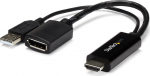 Adapter AV StarTech HDMI - DisplayPort + USB-A Black (HD2DP) | HD2DP