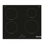 Płyta grzewcza Bosch Bosch | PUE611BB6E Seria 4 | Płyta grzewcza | Indukcja | Liczba palnik&oacute;w/stref grzejnych 4 | Dotknij | Zegar | Black | PUE611BB6E | 4242005289752