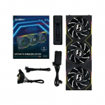 Lian Li UNI FAN TL Wireless LCD L&uuml;fter, ARGB, PWM, 3er-Pack inkl. Controller - Reverse Blade, 120mm, Black | LULI-119 | 4718466017376