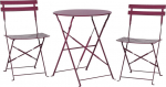 Beliani Zestaw mebli balkonowych metalowy burgundowy FIORI | 299252 Bel | 4251682270632