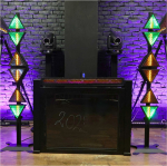 EVOLIGHTS LUMEN ONE 6x60W WW + 96x0,5W RGB LED reflektor sceniczny retro oświetlenie estradowe | 5908249830295 | 5908249830295