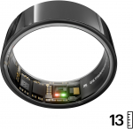 ULTRAHUMAN Ring Air - Smart Ring f&uuml;r Frauen und M&auml;nner - Schlaf -und Fitness Tracking Wearable - Herzfrequenz - Smartring Aster Black Gr&ouml;&szlig;e 13 | UHRA-AA-13-EUL7 | 8906184873725
