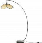 Lampa podłogowa Beliani Lampa stojąca metalowa beżowa z Blackm MERRICA | 406088 Bel | 4255664832955