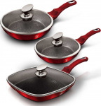 Berlinger Haus Metallic Line Burgundy Edition pannikomplekt 20 24 28cm | BH-6189 | 5999108424458