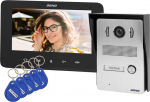 Orno Komplekt traadita videointerfoni, v&auml;rviline, LCD 7", l&auml;hedusv&otilde;tmehoidja lugejaga, interkom, pinnapealne, INDI N | OR-VID-VP-1069/B | 5908254800610