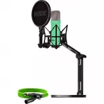 Rode Microphones NT1 Signature + XLR-kaabel + lauastatiiv stuudiole (hellgr&uuml;n, komplekt) | BUROINT1GN | 4250494930086