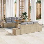 vidaXL Aiam&ouml;&ouml;bli komplekt 7-osaline Beige rattan laud | 3349909 | 8721158230232