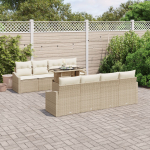 vidaXL 7-osaline diivanikomplekt Beige rotangist kaasaegsed aiam&ouml;&ouml;bel | 3357704 | 8721288379078