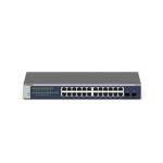 NETGEAR 24-Port Gigabit Ethernet Smart Switch (GS724T) Managed, optional mit Insight Cloud Management f&uuml;r 1 Jahr, mit 2 1G SFP, Desktop & Rack-Mount | GS724T-600EUS | 0606449169119