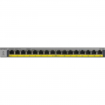 NETGEAR GS116PP PoE Switch 16 Port Gigabit Ethernet LAN Switch mit 16x PoE+ 183W (Plug-and-Play Netzwerk Switch PoE 16 Ports, l&uuml;fterlos, 19 Zoll Rack-Montage), Black | GS116PP-100EUS | 0606449133332