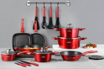 Zilner marmorkattega pottide komplekt Zilner ZL 8541 koos pannide ja nugadega | ZL 8541 | 5999108422942