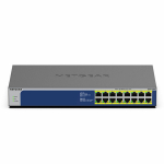 Netgear GS516PP 16 Port Gigabit Ethernet LAN PoE Switch (16x PoE+ 260W, Plug-and-Play Netzwerk Switch, Desktop oder 19 Zoll Rack-Montage) | GS516PP-100EUS | 0606449149258