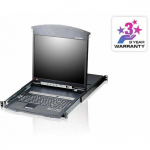 Konsola KVM Aten Przełącznik KVM ATEN KL1516AM, TFT 43 cm, VGA, PS/2-USB over Kat 5, 16 port&oacute;w, niemiecki układ klawiatury | 14.01.6220 | 4719264642586