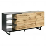 Beliani Komoda jasne drewno z Blackm FIORA! | 326660 Bel | 4251682284684