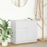 Komoda ar atvilktni White 71x35x65 cm Līmēts koks | 861598 | 8721158705174