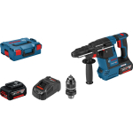 Bosch Powertools Akku-Bohrhammer GBH 18V-26 F Professional (blau/Black, 2x Akku ProCORE18V 8,0Ah, L-BOXX) | 061191000E | 3165140956451