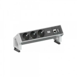 Bachmann BACHMANN DESK2 3x styk uziemiający, 1x CAT6 1x USB3 biały | 4016514043163 | 4016514043163