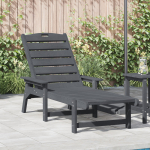 vidaXL Leżak Słoneczny Jasnoszary 53x162x98.5 cm HDPE | 42006640 | 8721158890740