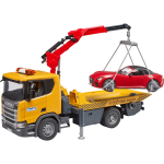 BRUDER Scania Super 560R Abschlepp-LKW mit Light & Sound Modul und Roadster | 03552 | 4001702035525