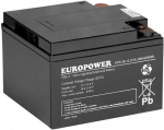 Europower Akumulator AGM EUROPOWER serii EPS 12V 28Ah (Żywotność 8-12 lat) | EPS 28-12 | 5902367800406