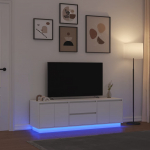 vidaXL TV skapis ar LED apgaismojumu White 160,5x41x50 cm | 3328426 | 8721158712769