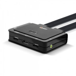 Slēdzis Lindy 2-portu DP 1.2 USB-C KVM | 42346 | 4002888423465