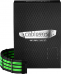 CableMod C-Series Pro ModMesh kaablikomplekt 12V-2x6 12VHPWR Dual StealthSense Corsair RMi, RMx (Black Label) jaoks - Black/Light Green | CM-PCSR-16X2KIT-NKKLG-R-SS | 703670116391