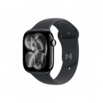 Apple Watch Series 11 GPS 46mm Jet Black Aluminum Case with Black Sport Band S/M MEUW4LW/A | 195950462517