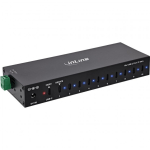 Delock InLine&reg; USB 3.2 Gen.1 t&ouml;&ouml;stuslik USB-jaotur, USB-C, 10-pordiline, toiteplokiga | 4043718352135 | 4043718352135