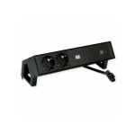 Toiteplokk Bachmann BACHMANN DESK2 2x kaitstud USB-C pistikut, USB laadija 60 W, 0,2 m, GST18, Black | 4057298083976 | 4057298083976