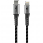 Kabel USB Goobay USB-C - LPT 2 m Czarno-srebrny (49272) | 49272 | 4040849492723