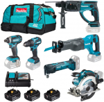 Zestaw narzędzi Makita TOOL SET DLX6135TX1 3X5 AH 18V | 197050011404 | 197050011404