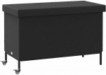 Aiat&ouml;&ouml;riistakast vidaXL ratastega, must, 110x55x73 cm, pol&uuml;rattan | 4103826 VidaXL | 8721158648426