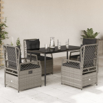 vidaXL 5-osaline aiam&ouml;&ouml;bli komplekt padjadega, helehall | 3263029 VidaXL | 8721102394553