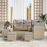 vidaXL 9-osaline aiam&ouml;&ouml;bli komplekt patjadega Beige pol&uuml;rotang Akaatsia | 3363442 | 8721288435613